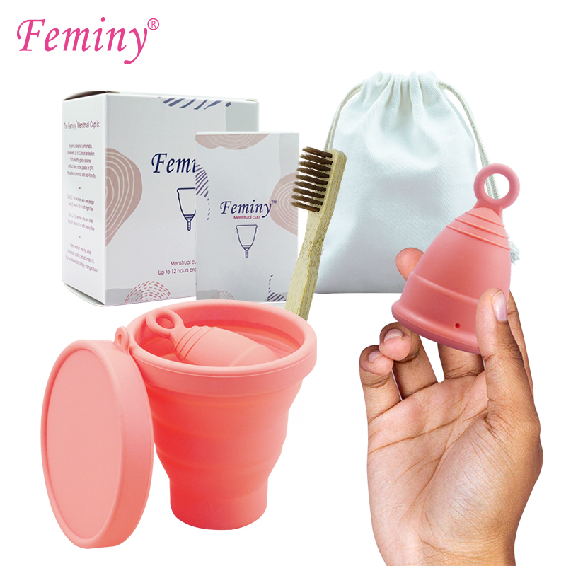 Menstrual Cup Silicone - Zertifizierte hypo allergene Menstruation tasse mit