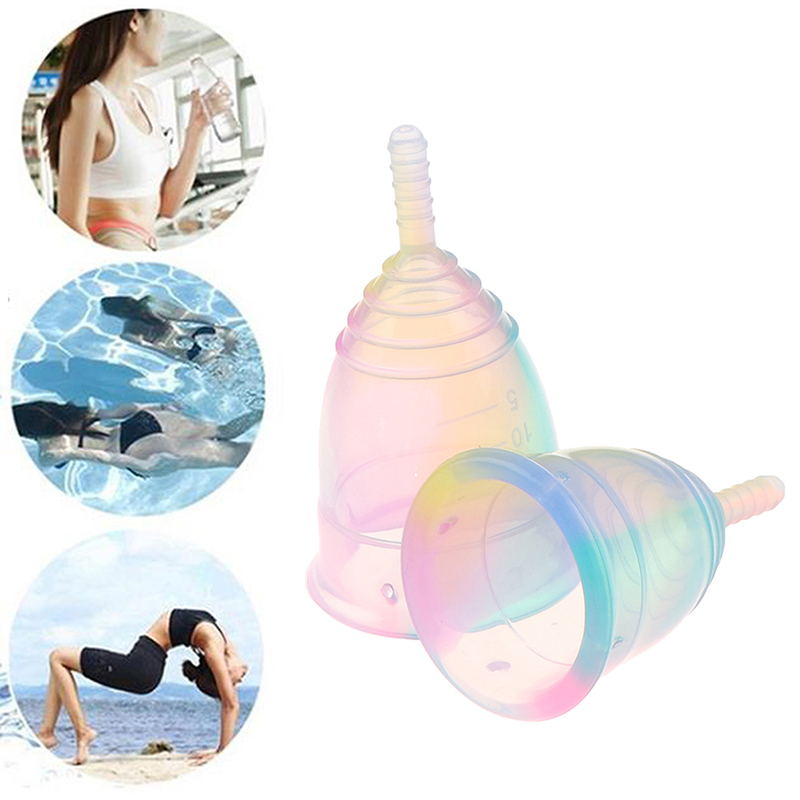 Menstrual Cup Silicone - Tragbare Menstruationstasse aus Silikon, auslaufsicher, für