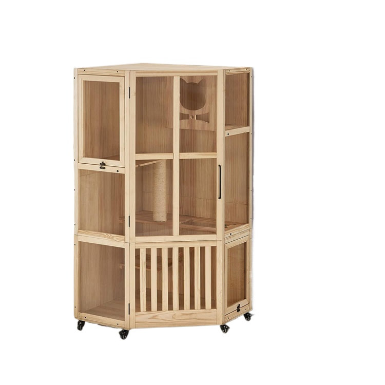 Sustainable Living Design - Geräumige multifunktionale geschlossene Katzenvilla, komfortables Design,